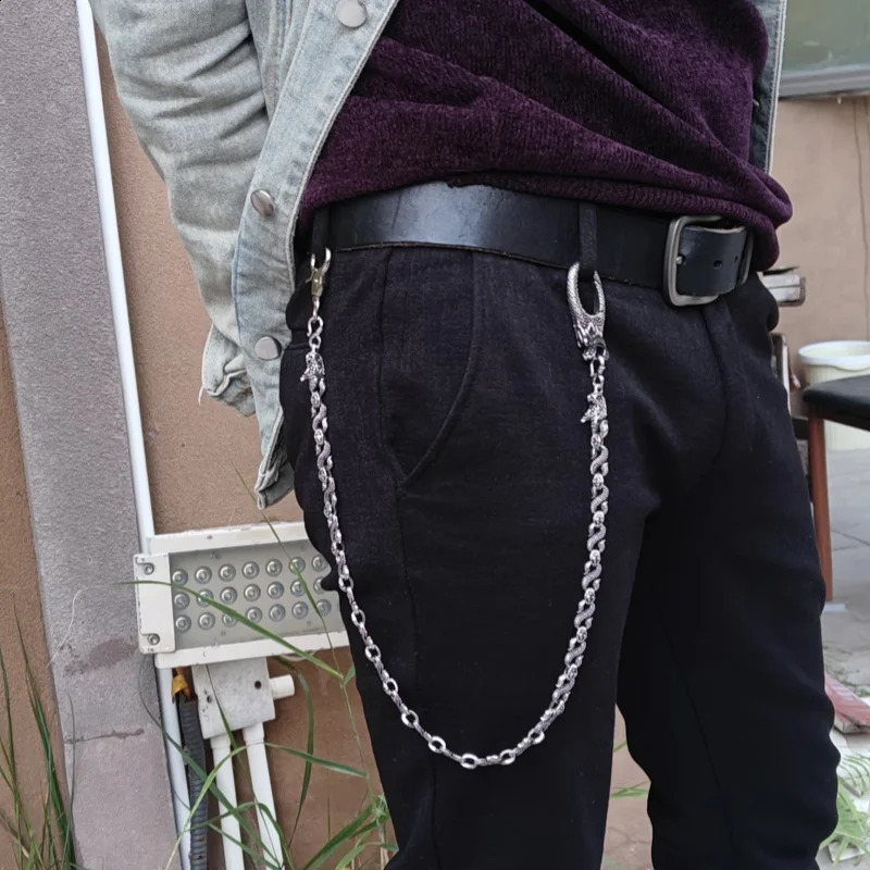 Model Dragon Head Pants Chain Trendy Men Ones Waist Retro Accessories Original Concise y2k Key Chain 250122