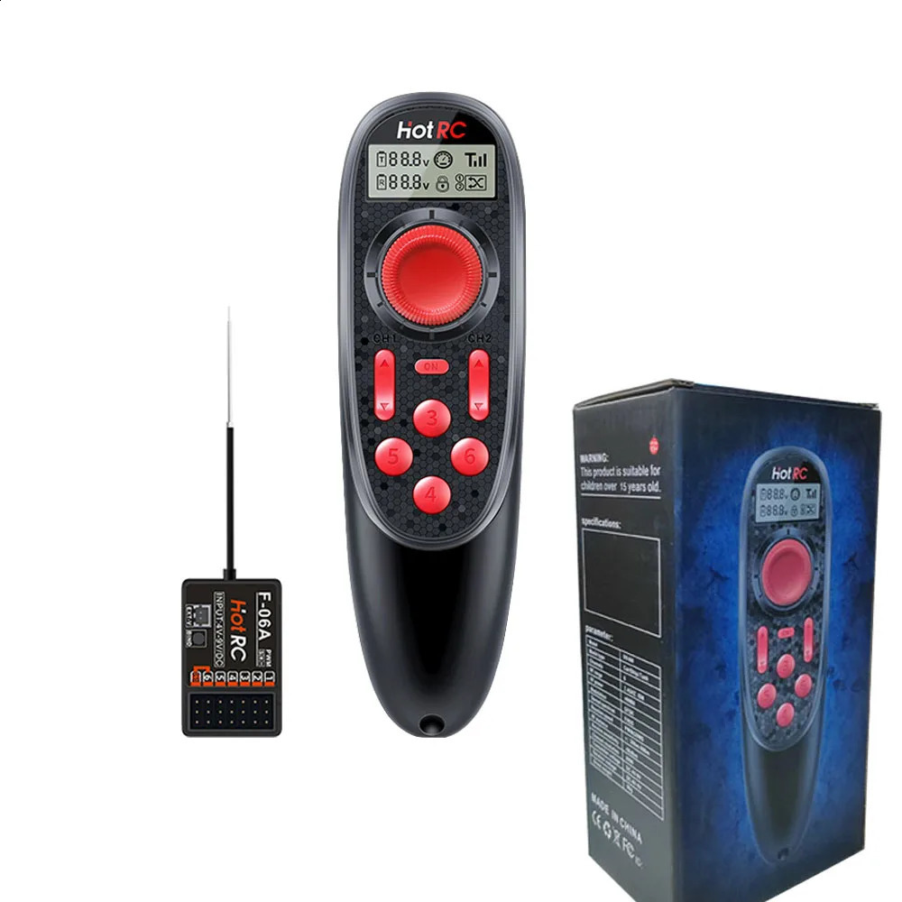 RC DS-600 6CH 2.4GHz Radio System Transmitter Remote Controller with F-06A Channel Receiver for RC Boat 250115