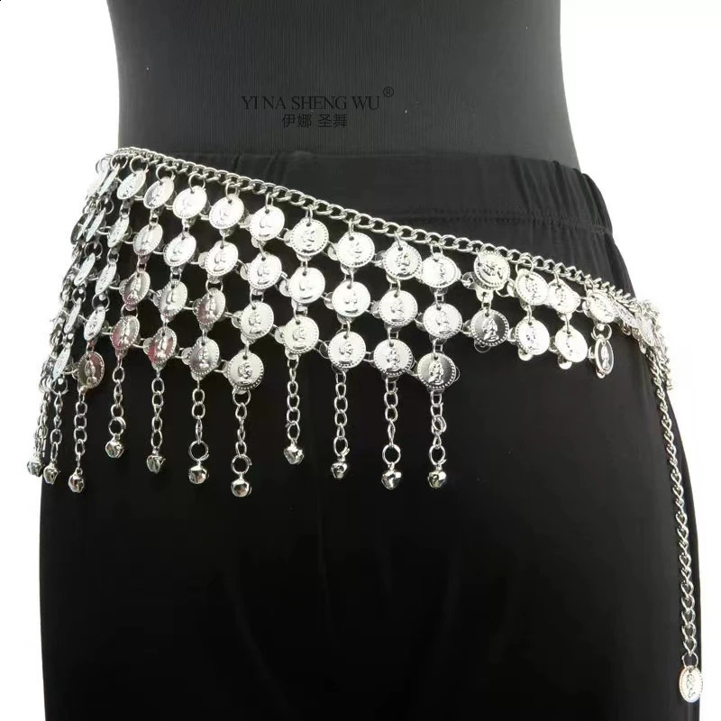 Belly Dance Accessories Golden Coins Tassel Beads Bellydance Belts for Women Belly Dancing Hip Scarf Arab Waist Chains Jewelry 250117