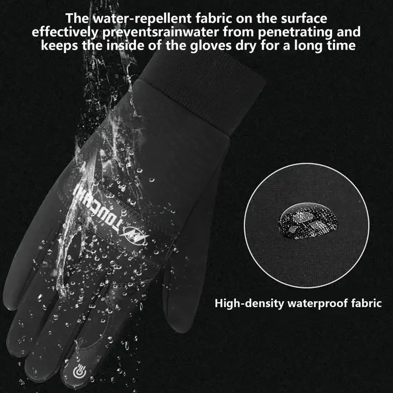 USB Heated Gloves Waterproof Touchscreen Winter Snowboard Gloves Hand Warmer Outdoor Fishing Skiing Motorcycle Cycling Glove 250117