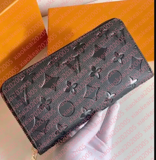 designer Zipper leather Wallets Pocket wallets long single zipper Classic Letters coin purse card holder plaid s mens designers women wallet a1