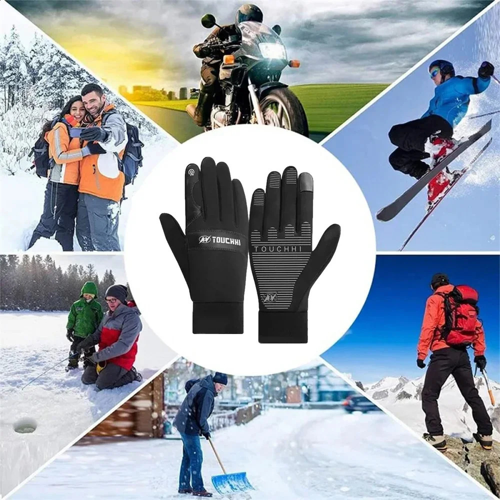 USB Heated Gloves Waterproof Touchscreen Winter Snowboard Gloves Hand Warmer Outdoor Fishing Skiing Motorcycle Cycling Glove 250117