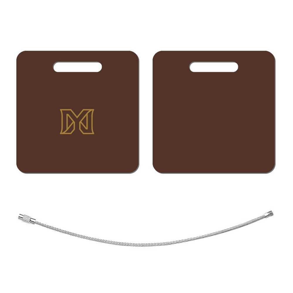 NXY Designer Travel Labels With Loop Luggage Tags Solid Color Stainless Steel Luggage Tag Multi-color Suitcases Accessories Travel Label Card Holder H