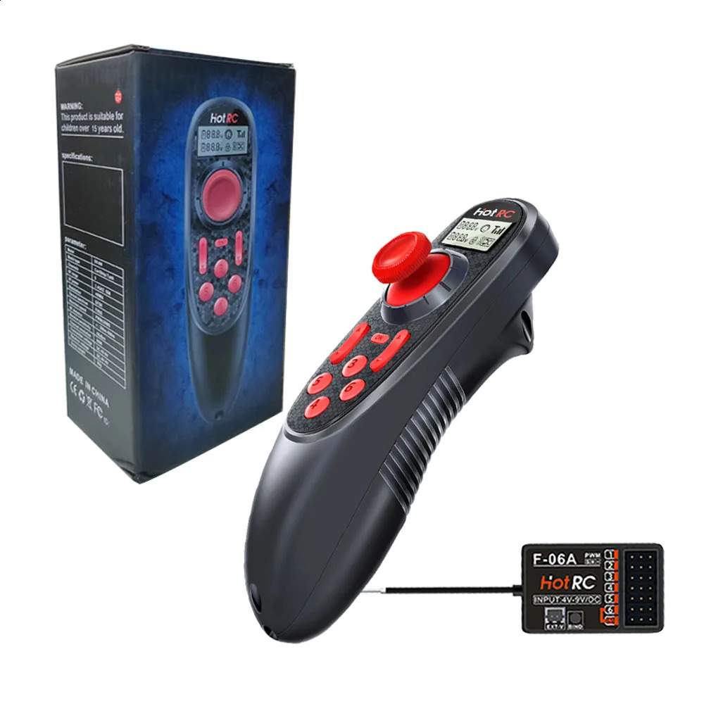 RC DS-600 6CH 2.4GHz Radio System Transmitter Remote Controller with F-06A Channel Receiver for RC Boat 250115
