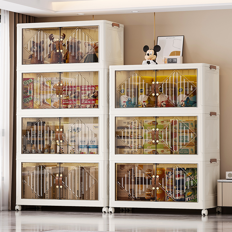 Compact Foldable Cabinets with Two Doors Ideal Organizer Solution