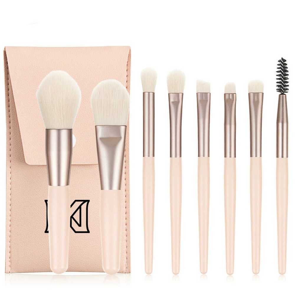 NXY Leather Makeup Bag With 8 Makeup Pens Ladies High Appearance Cosmetic Bag Pink Travel Washing Bag Makeup Storage Bag Hip