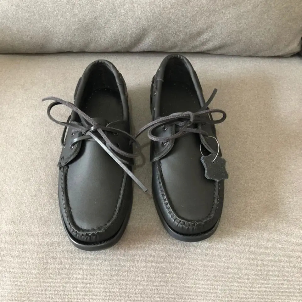 Male Classic Docksides Boat Shoes Cow Leather Mens Outdoor Walking Shoes Handmade Wedding Dress Shoes Men Loafers 250113