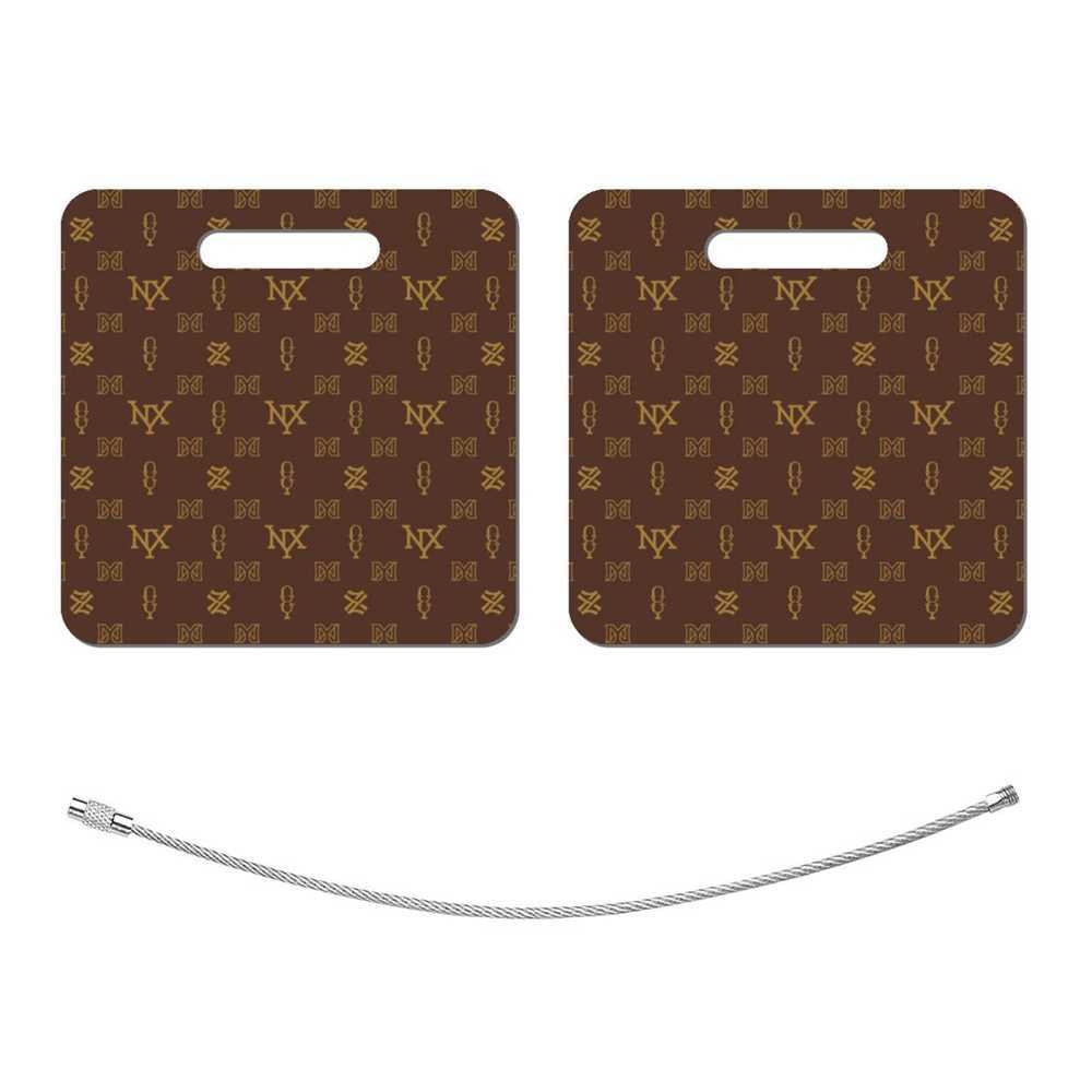 NXY Multicolor Luggage Tags Stainless Steel Luggage Tag Travel Labels Set With Loop ID Luggage Tags For Suitcases Travel Accessories Holder Hip