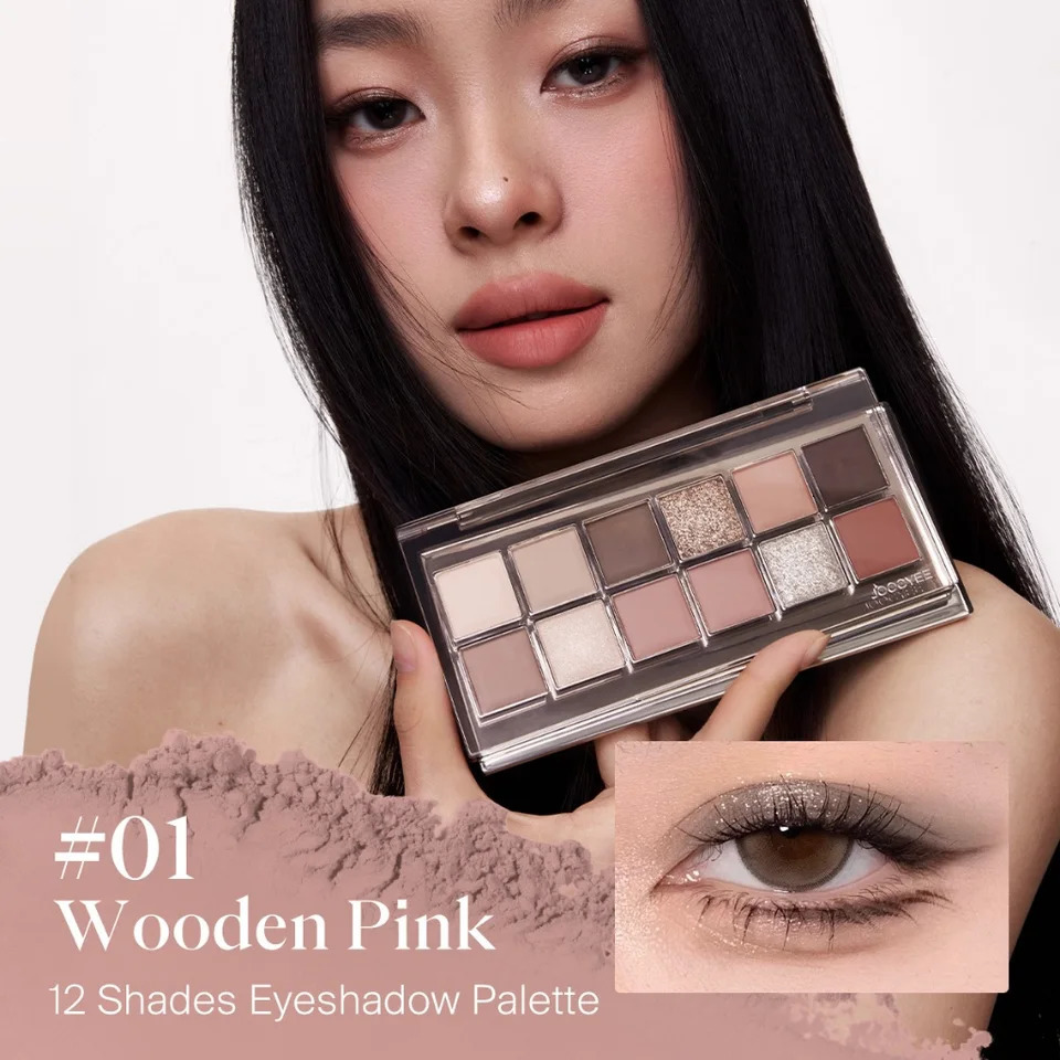 JOOCYEE 12 Shades Eyeshadow Palette Long-lasting Beautiful Eye Makeup Women Beauty Cosmetics 250121