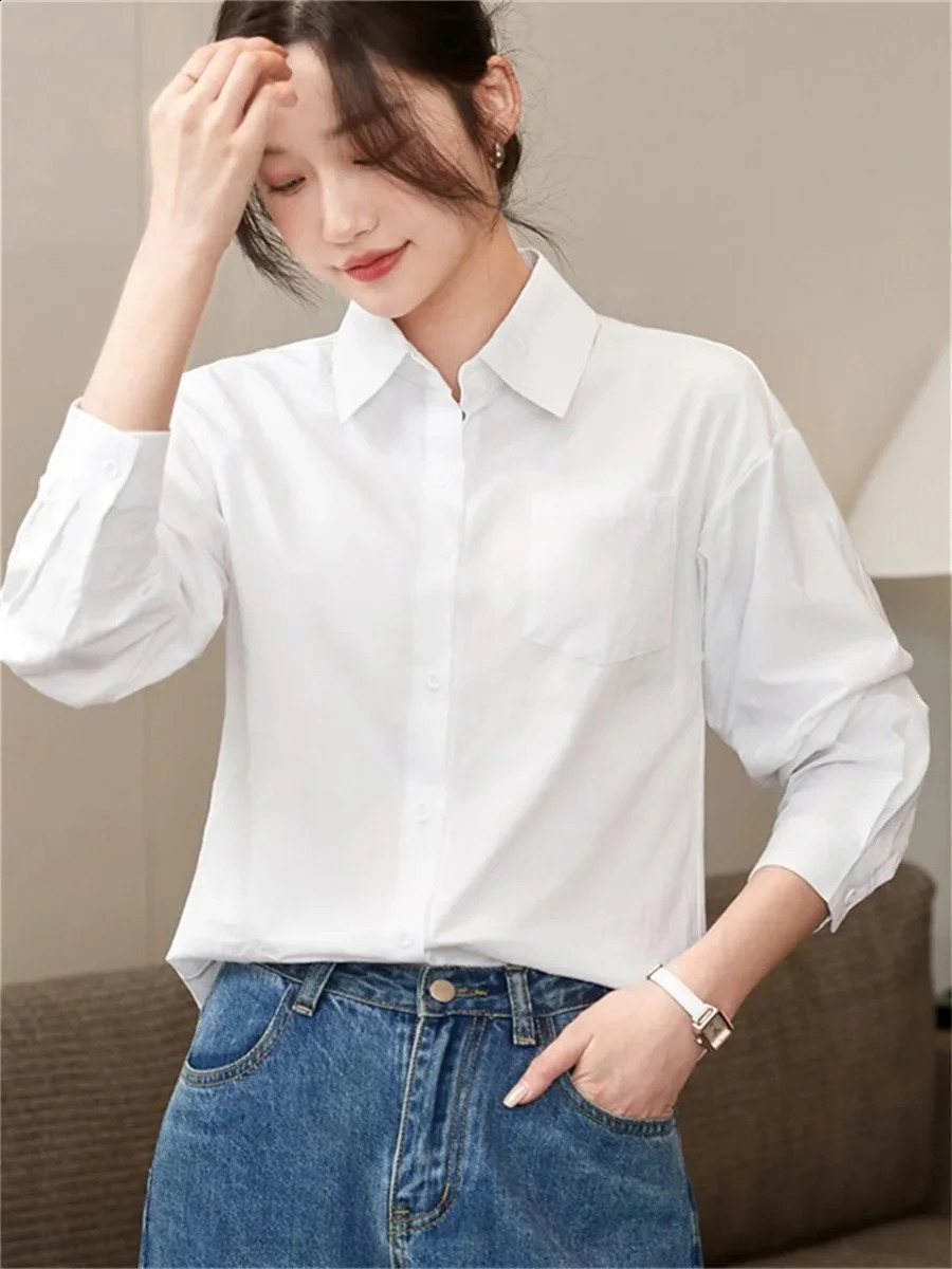 Women Autumn Spring Style Blouses Shirts Lady Casaul Long Sleeve Turndown Collar Blusas Tops 250121