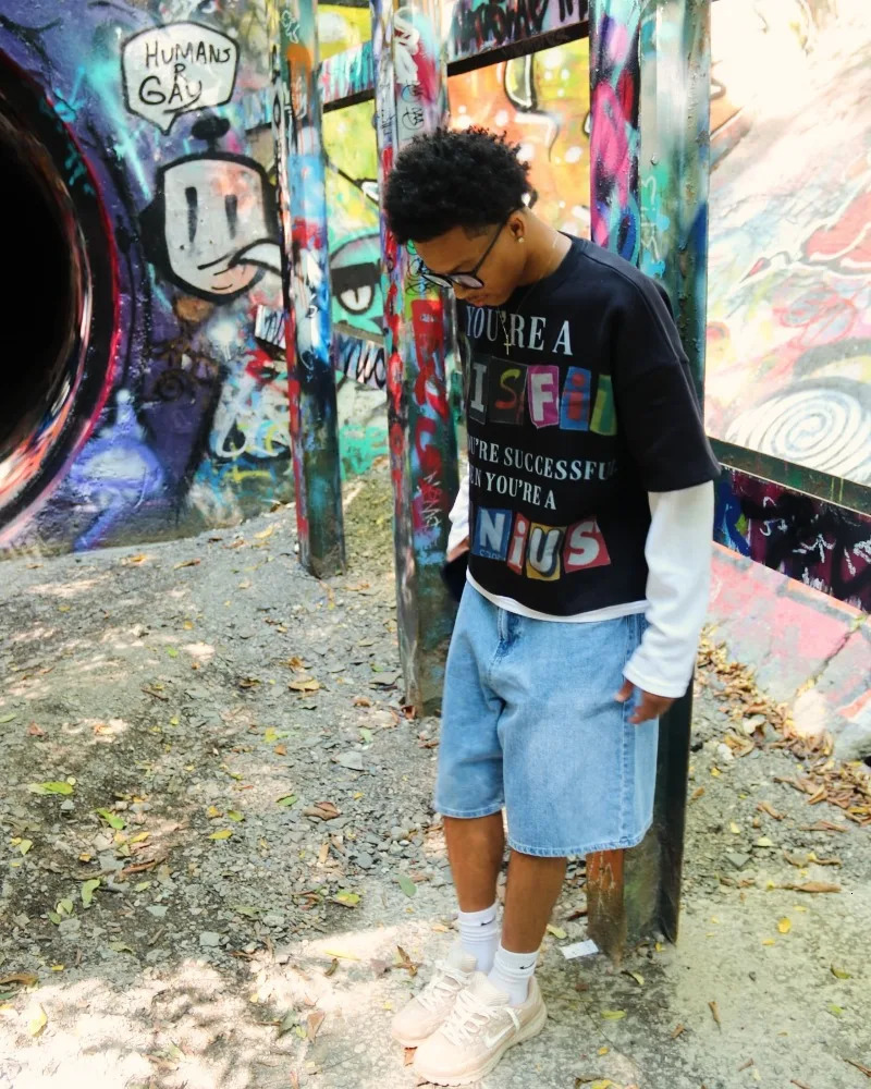 Harajuku vintage High Street long sleeve splicing jumper letter print long sleeve men Y2k casual loose streetwear sweatshirt 250109