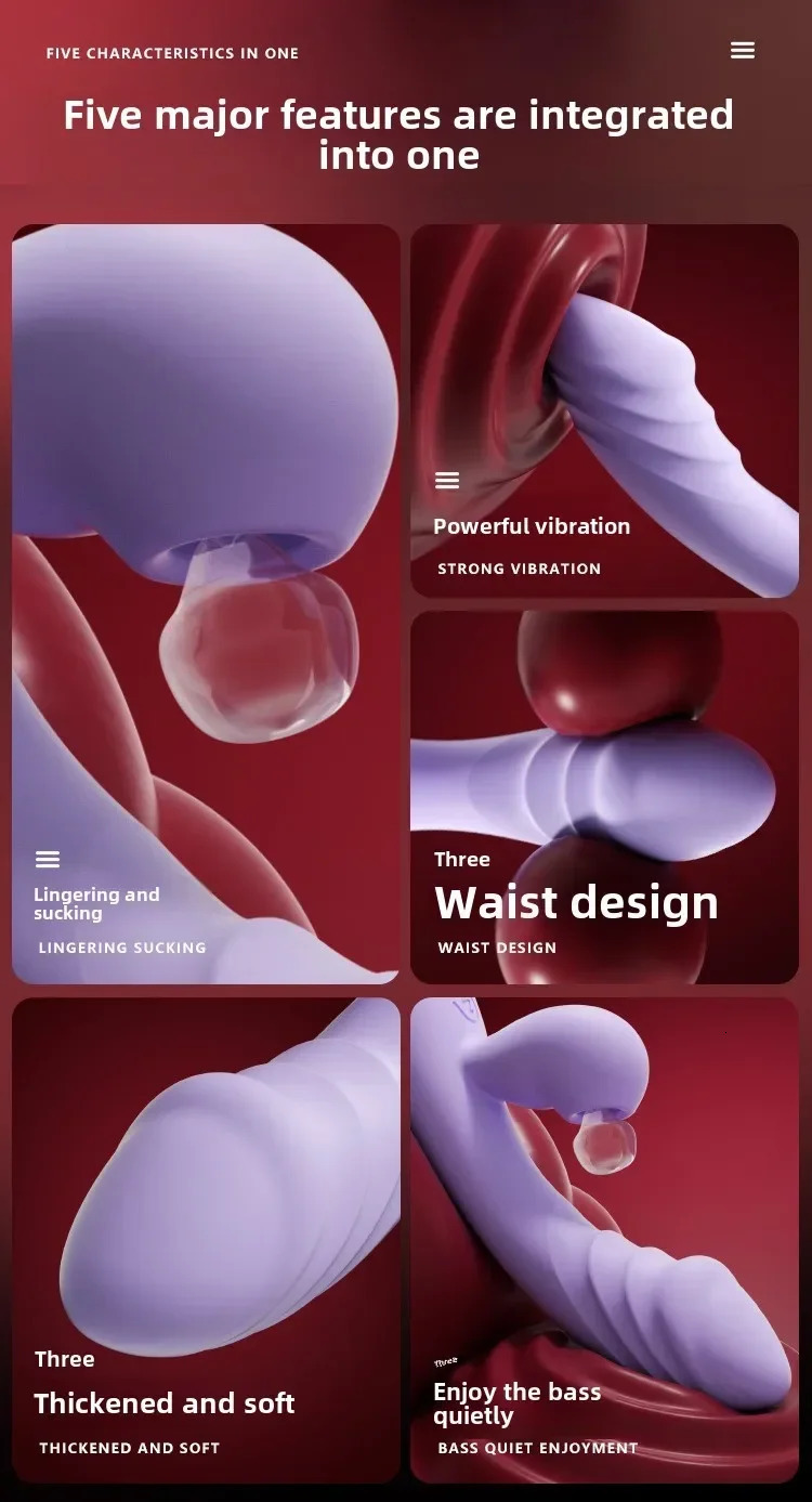 Masturbation Pleasure Female Sex Toys Suck Vibrator AV Bar Multi-frequency Knock Experience Different Intensity Orgasm 250114