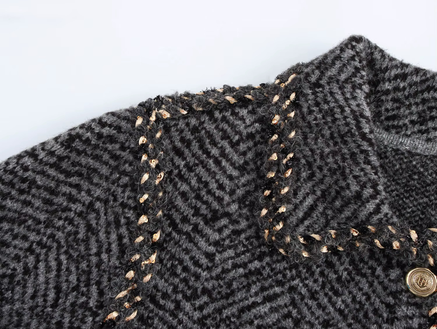 Gray Celebrity Little Style Super Beautiful Short Sweater Knitted Cardigan Jacket For Women Autumn And Winter Petite