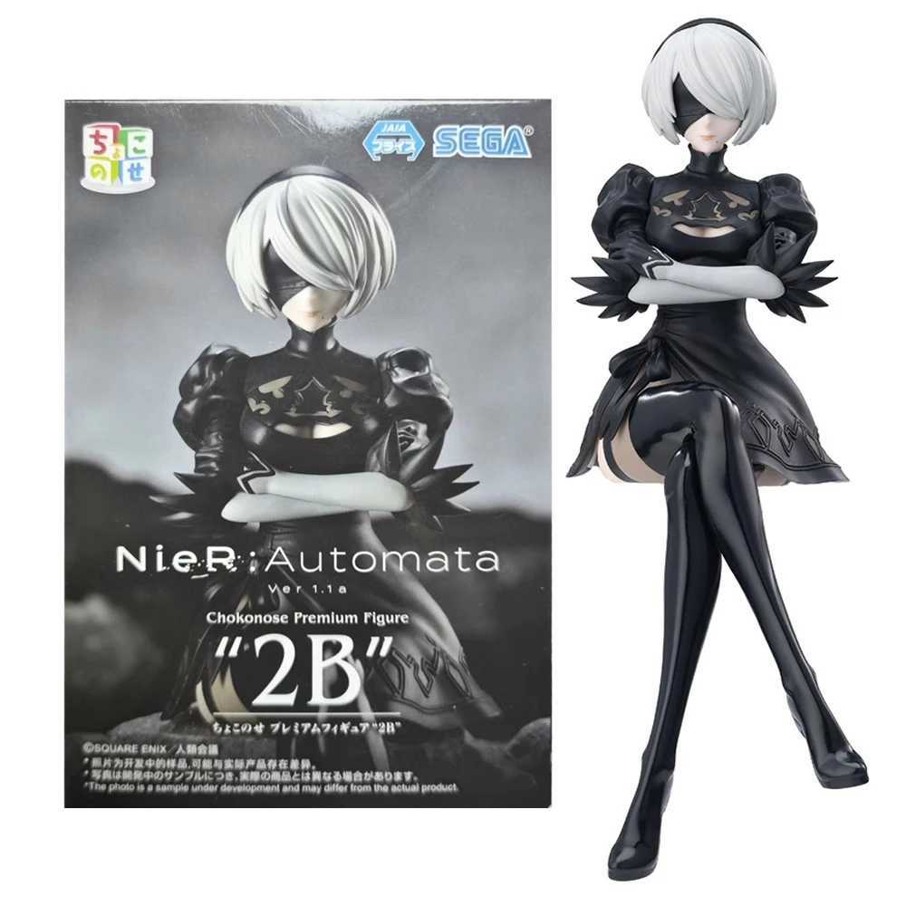 13CM Anime Game NieR Automata Ver1 1a YoRHa No 2 Type B Premium Chokonose Noodle Stopper Figure Anime Model Toy Gift Doll