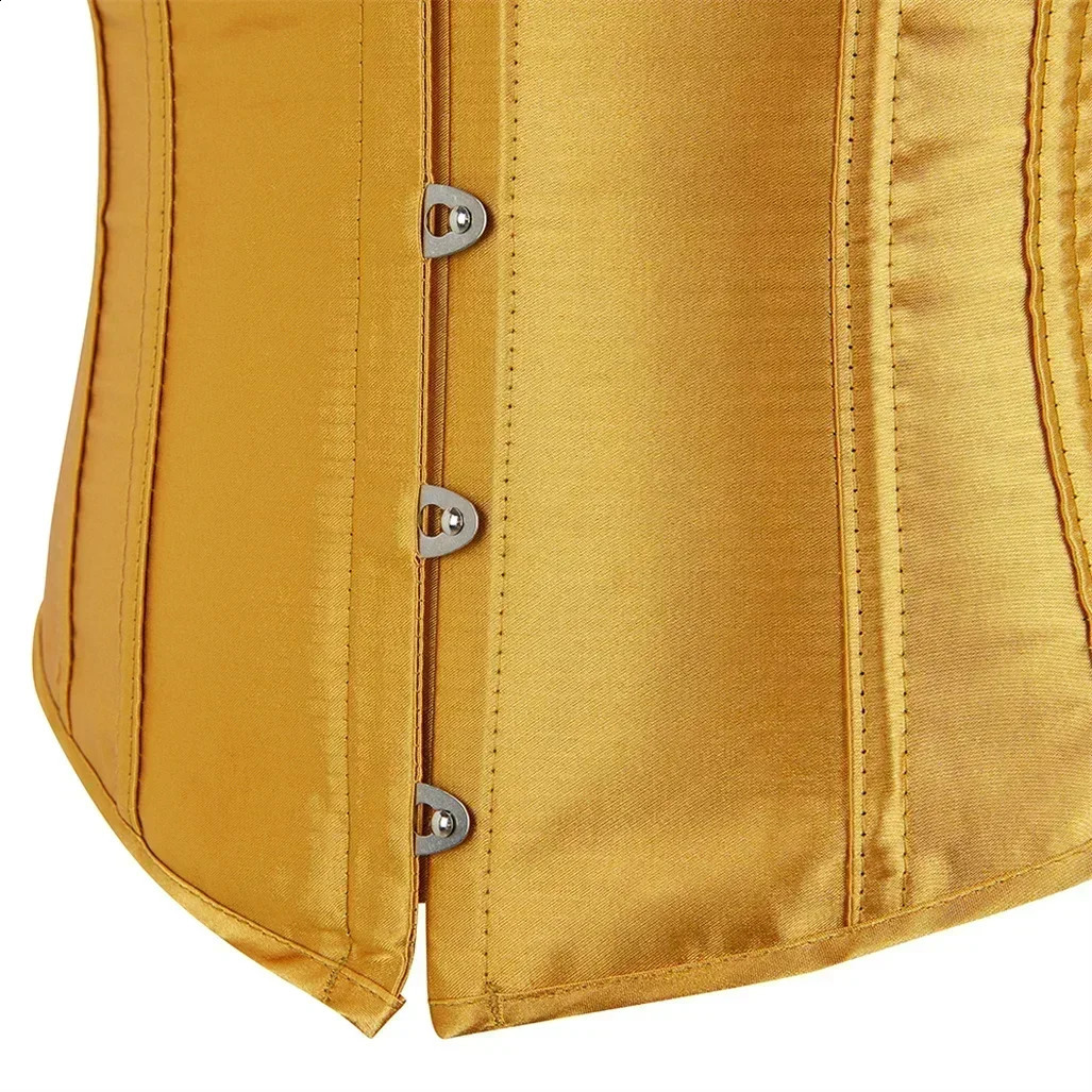 Women Corset Waist Trainer Underbust Satin Corsets Lace Up Bustier Sexy Bodyshaper Vintage Bustiers Burlesque Costume Plus Size 250121