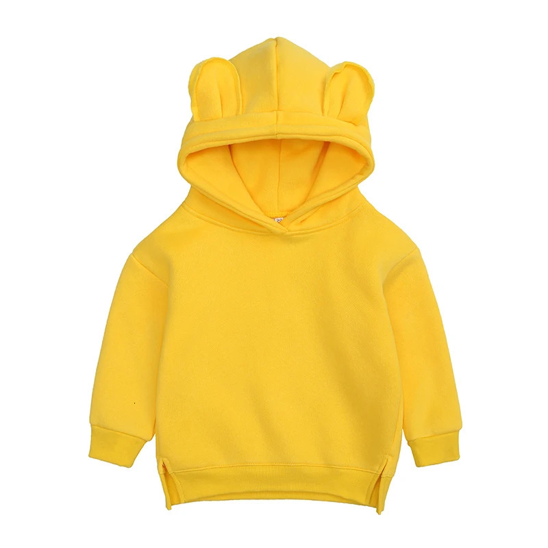 Baby Boys Girls Hoodie With Cute Bear Ear Kids Clothes Cotton Outfits Hoodies Pullover Outerwear for born Baby 250121