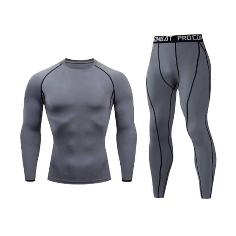 2pcs Mens Compression Sportswear Suit GYM Tight Sports Yoga Sets Workout Jogging MMA Fitness Clothing Tracksuit Pants Sporting 250120