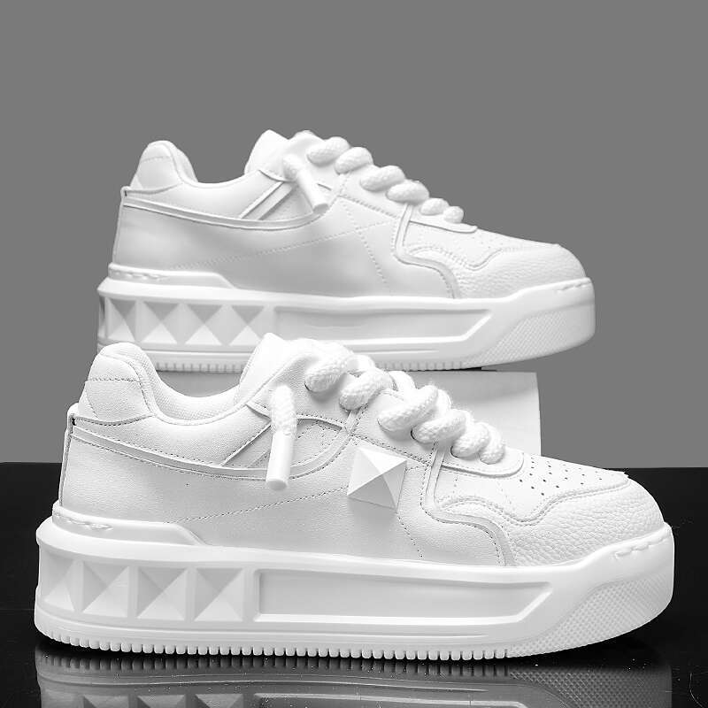 Hot Selg Stylish White Comfort Leather Designer Men's Shoes Platform Casual Sneakers M en atillas informales