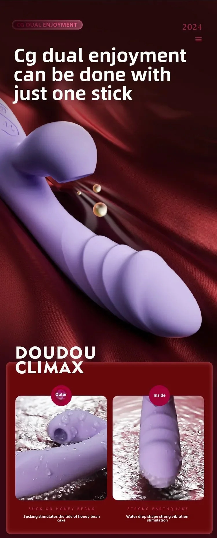 Masturbation Pleasure Female Sex Toys Suck Vibrator AV Bar Multi-frequency Knock Experience Different Intensity Orgasm 250114