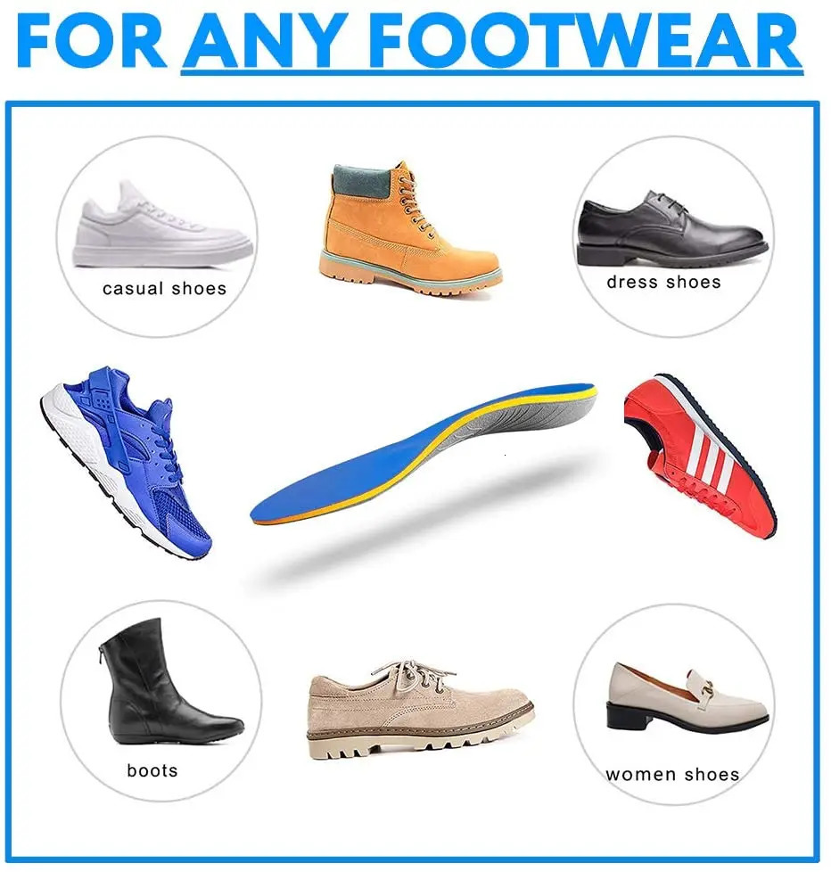 Plantar Fasciitis Arch Support Orthopedic Insoles Relieve Flat Feet Heel Pain Shock Absorption Comfortable Insoles 250121