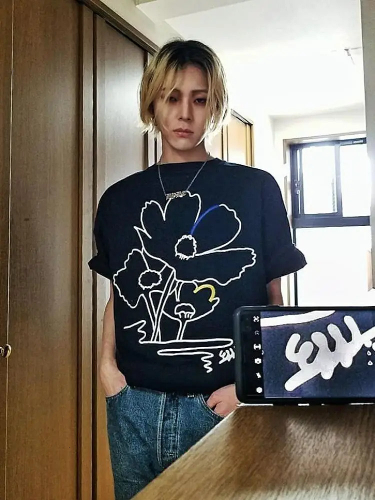 Tawaaiw American Retro Cotton T Shirt Women Clothes Short Sleeve Korean Fashion Summer Tops Loose Black Print Tees Y2k 250109