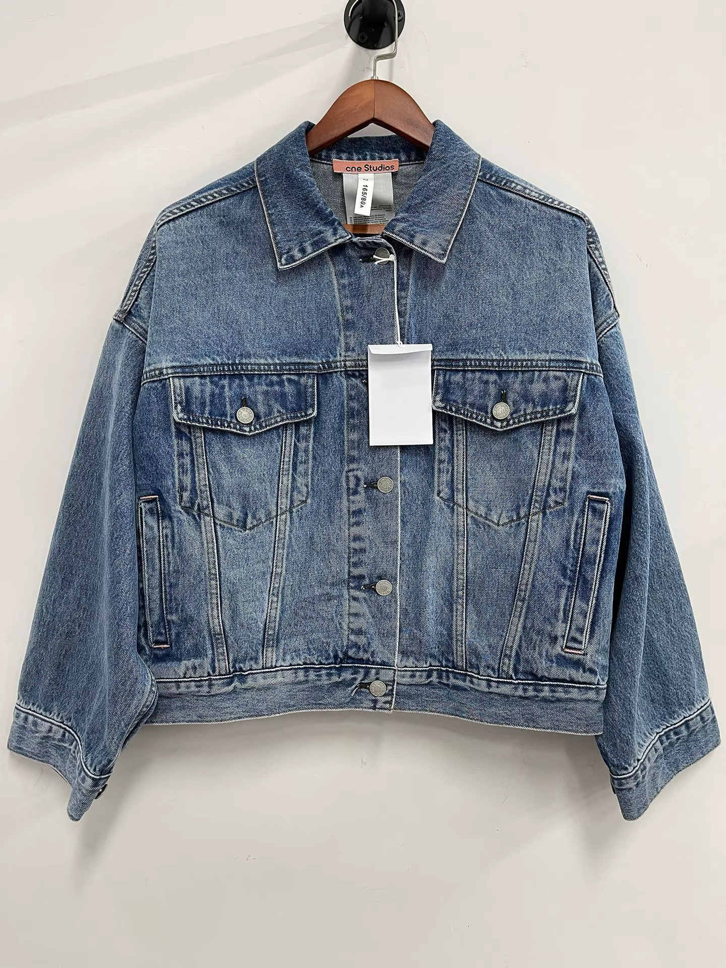 Women's Denim Coat Single Breasted Simple Casual Fashion Loose Denim Jacket New