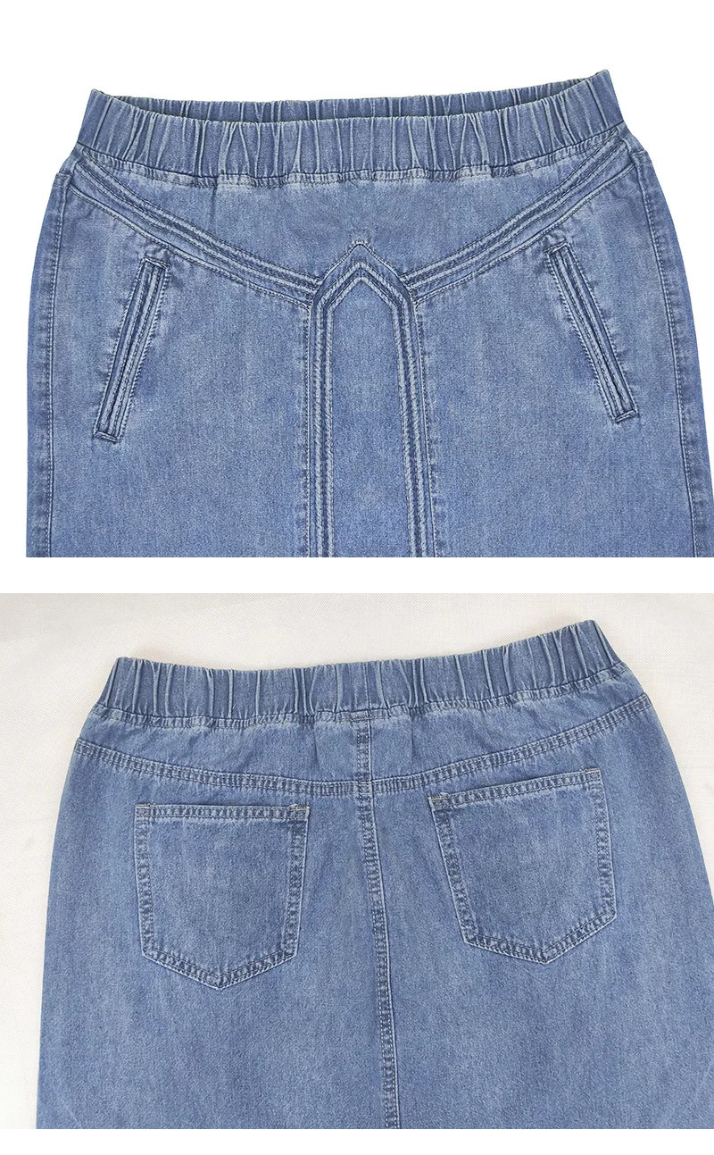 TEELYNN Oversize Bohemian Denim Maxi Skirts for Women Cotton Loose Summer Falda Lady 5XL Boho Vintage Long Jean Skirt 250117