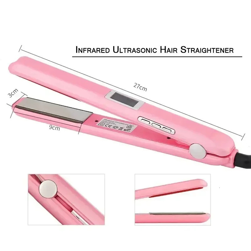 Hair Flat Irons Ultrasonic Infrared Cold Care Iron Keratin Treatment for Frizzy Recovers the Damaged Straightener 250121