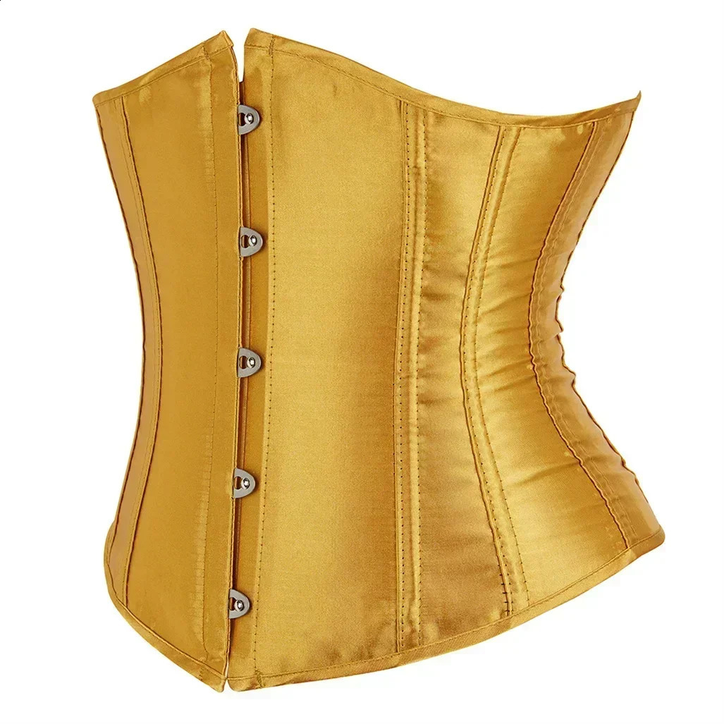 Women Corset Waist Trainer Underbust Satin Corsets Lace Up Bustier Sexy Bodyshaper Vintage Bustiers Burlesque Costume Plus Size 250121