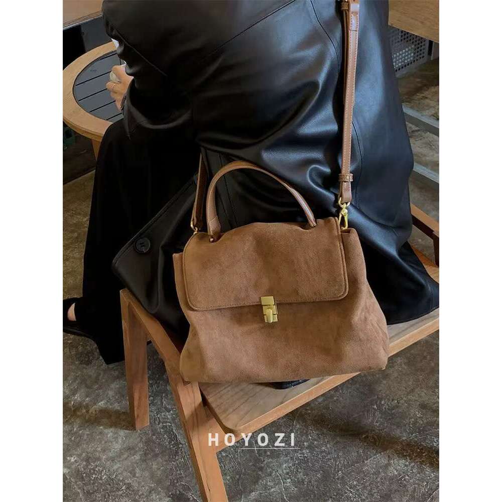 Maxdutti 2023 French Fashion Elegant Simple Soft Leather Tote Shoulder Messenger Bag Texture Large Capacity Commuter Handbag