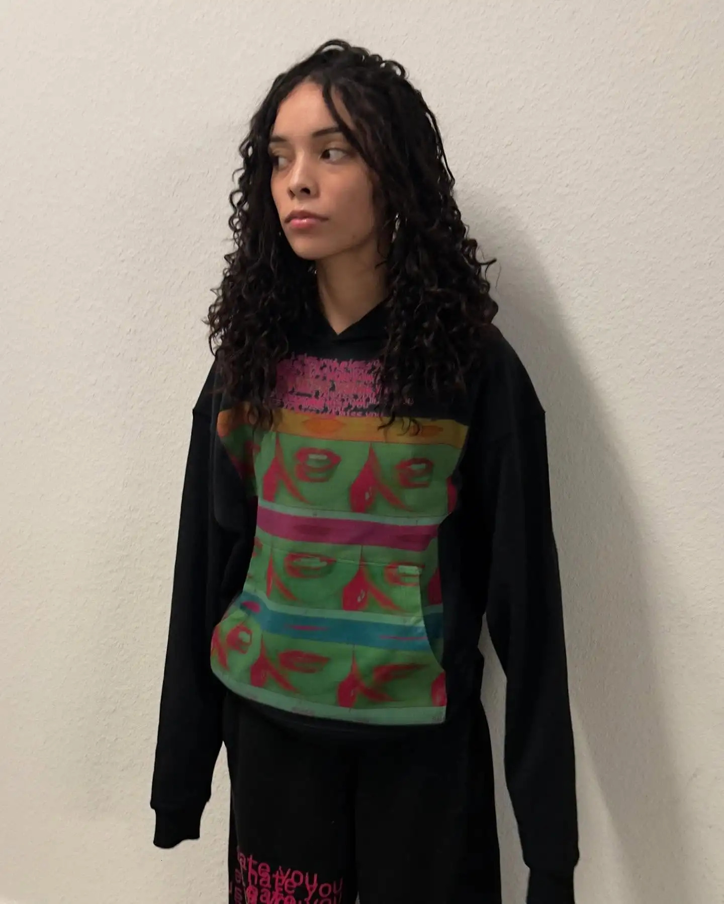 Harajuku Thickened Lips Hoodie Oversized Y2k Goth Hoodies Women Streetwear Tops Sweatshirt Grunge Hip Hop Men Clothing 250118