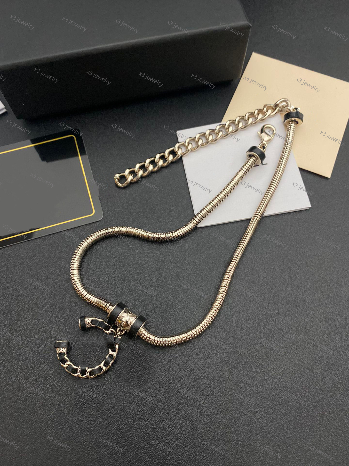 Women's necklace chan letter 18K gold-plated tassel necklace designer necklace pendant jewelry accessories