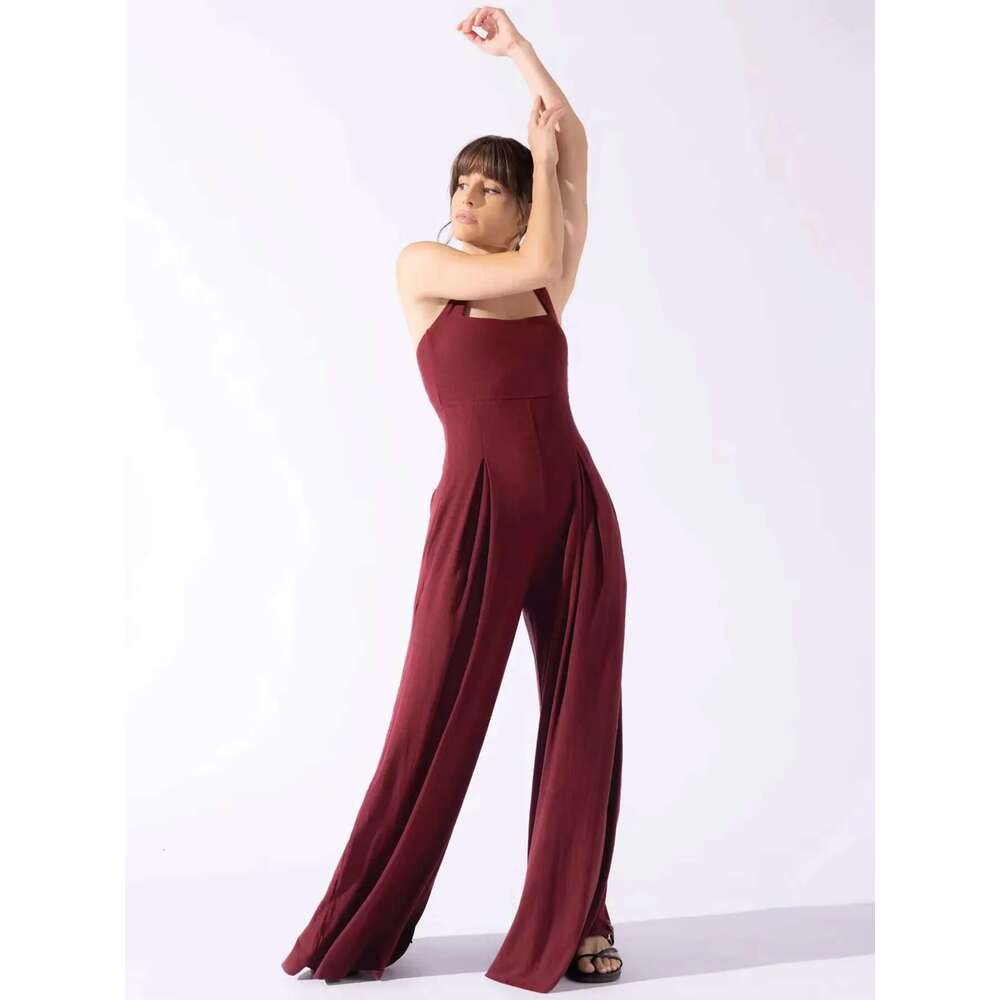 Casual Women's Playsuits Sleeveless Low Waist Viscose Rompers Square Collar Overall Jumpsuits Full Length Outfits