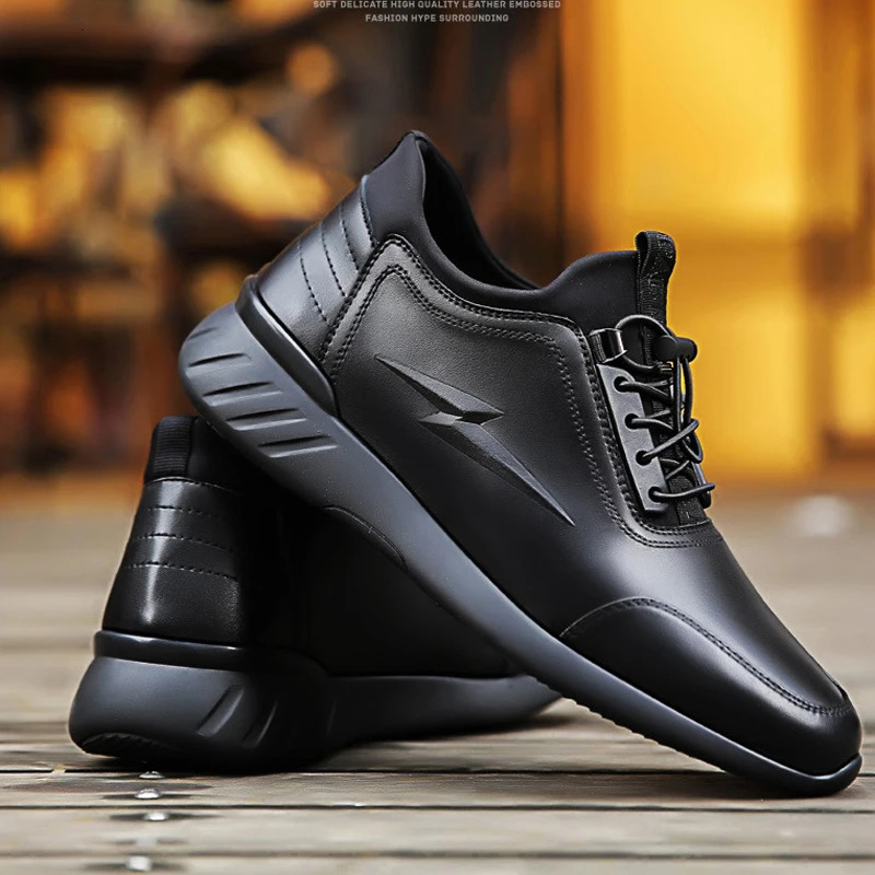 Mens Elevator Shoes Man Invisible Insole Men Heighten Increased 6CM Sneakers Taller Sports Shoes 250113