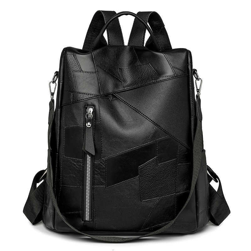 Leather soft leather backpack for women new large capacity backpack for women PU casual backpack for women