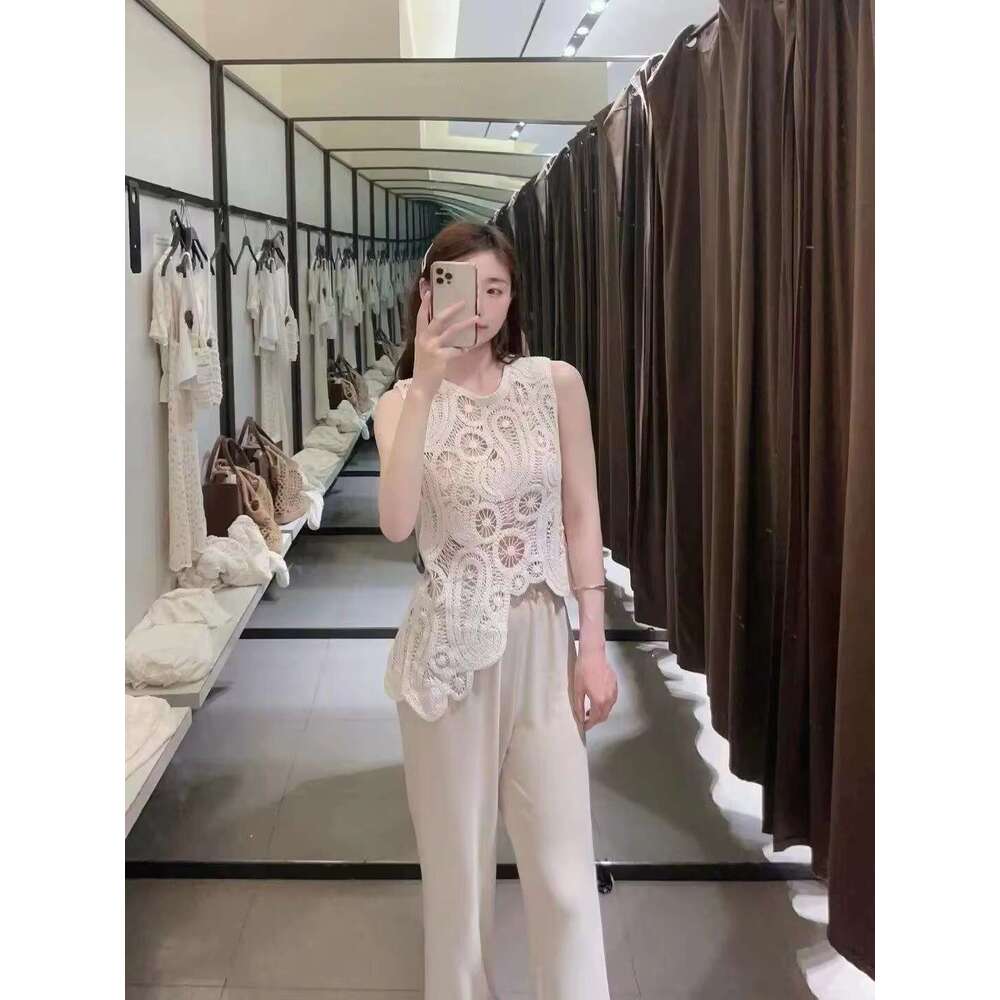 New Hollow Out Two Pieces Boho Crochet Elegant Outfits Summer Mujer Knitted Chic Dress Set Vestidos