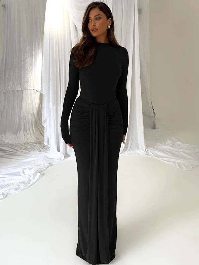 2024 Autumn Winter Long Sleeve Bodysuit High Waist Bandage Skirts Matching Set Elegant 2 Pieces Dresses Streetwear 250122