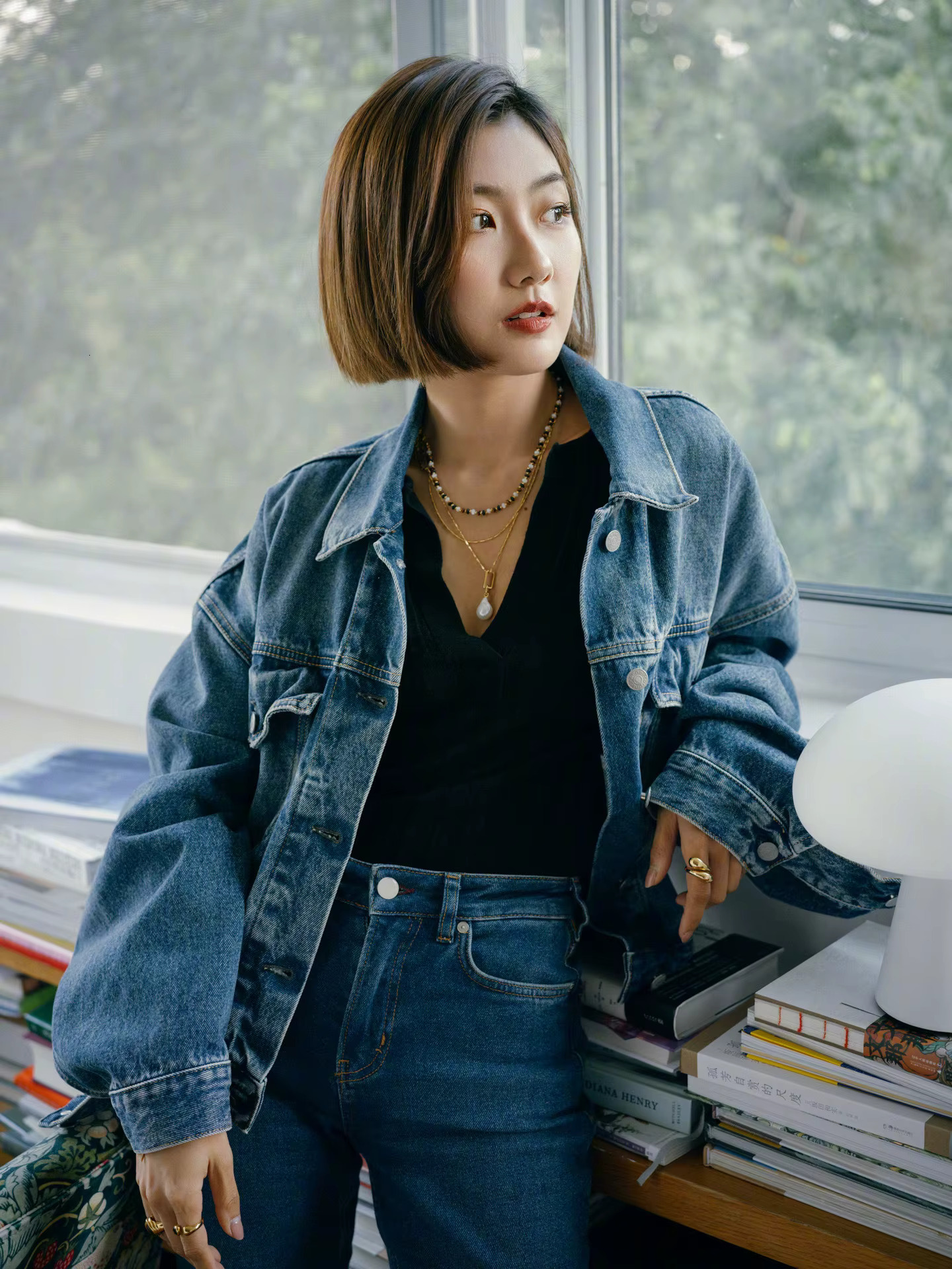 Women's Denim Coat Single Breasted Simple Casual Fashion Loose Denim Jacket New