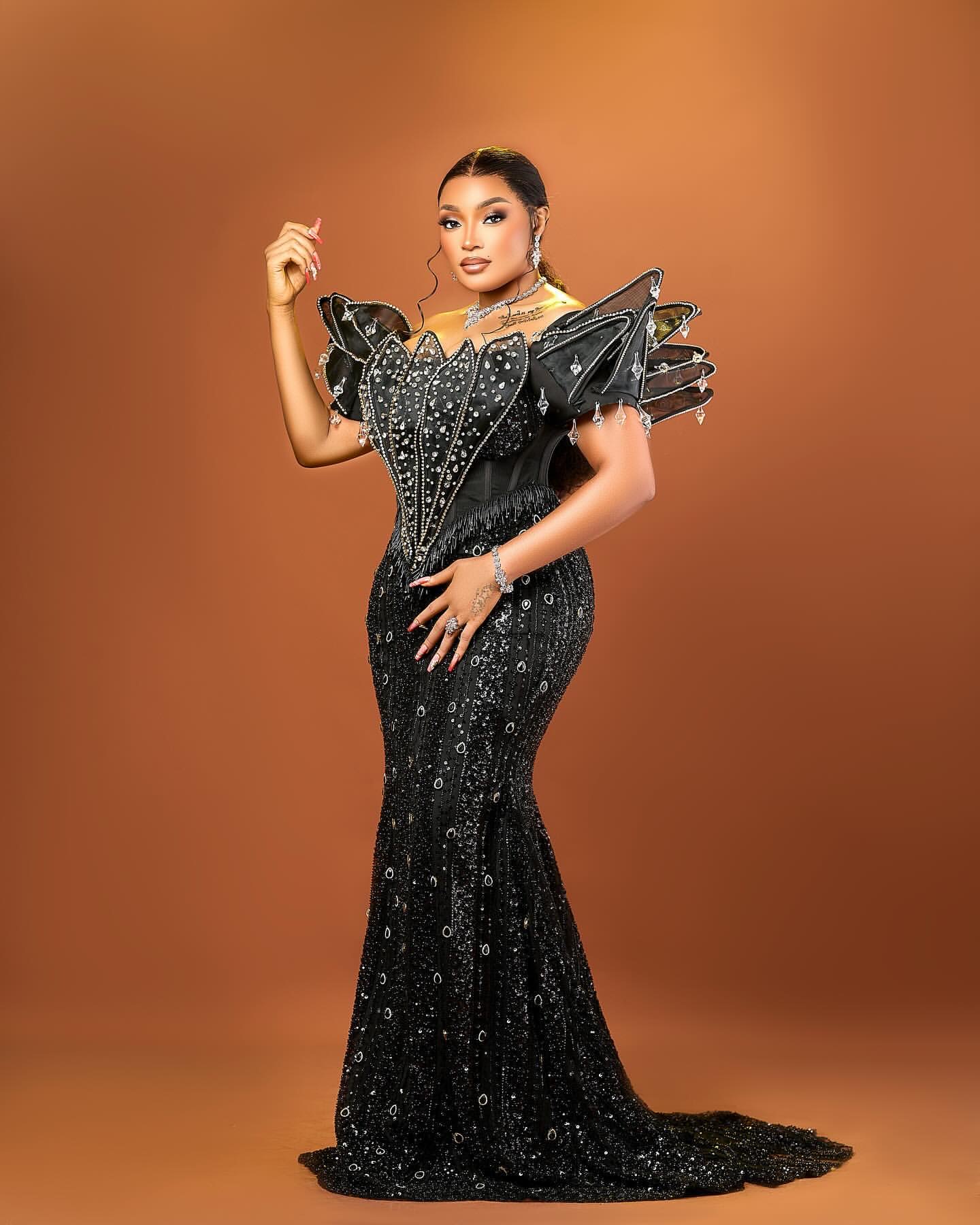 Aso Ebi Black Mermaid Prom Dresses 2025 Crystals rals Sequined Evening Formal Party Second Birthday Engagement Gowns Plus Size Dress For Special Ocns