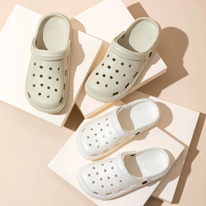 Slippers Women's Summer EvA Solid Color Couple Outdoor 2025 Flat Sandals Non Slip Bathroom