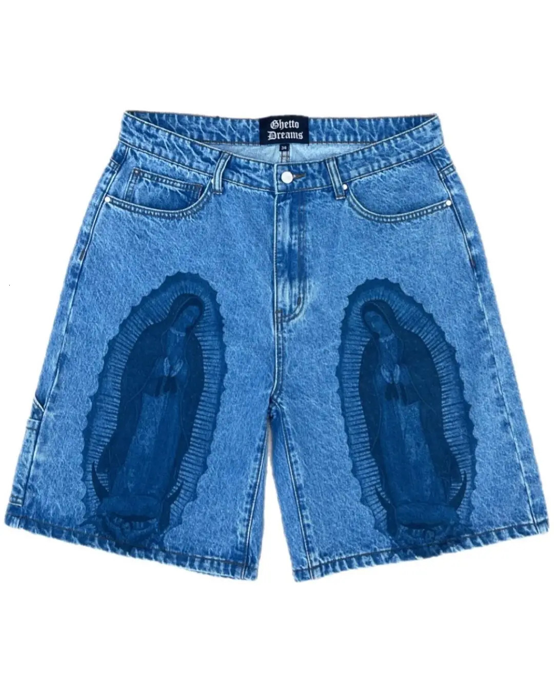 Summer American retro denim shorts for men or women black blue casual ins street hip-hop style five-point pants Y2K denim shorts 250120