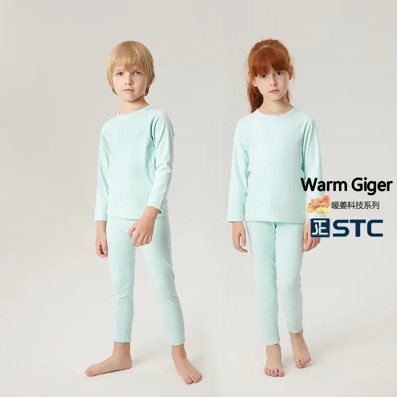 Autumn Winter Thermal Underwear Suit Girls Clothing Sets Boys Pajama Sets Baby No Trace Warm Sleepwear Candy Colors Kids Clothes 250121