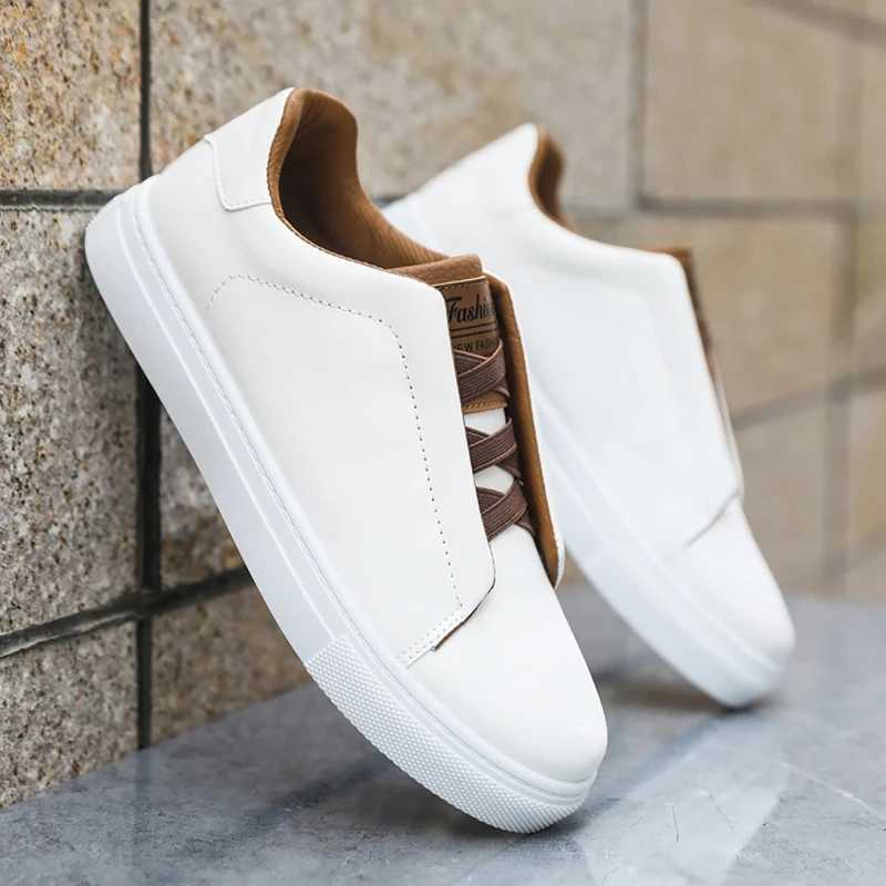 Classic Casual Big Size 48 Fashion White Sneakers Man Leather Designer Platform Flats Mens Skateboard hot Shoes Z250118
