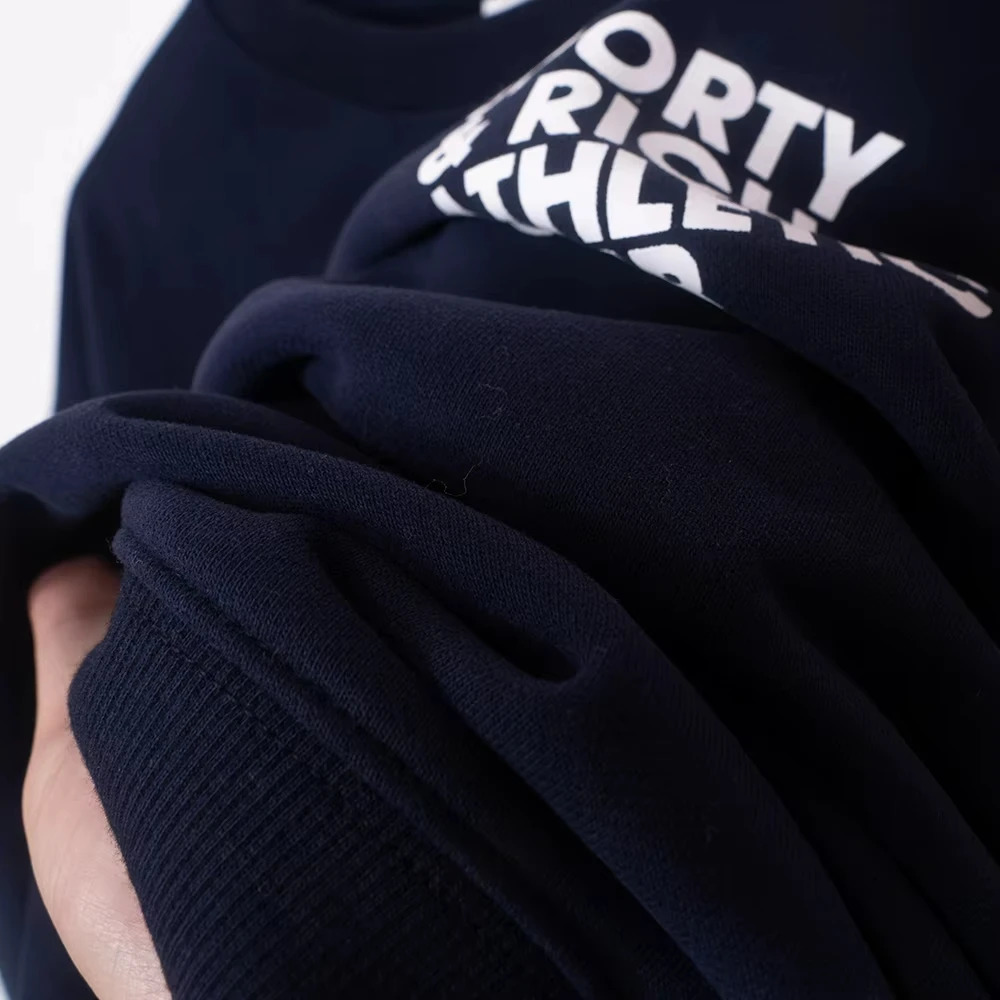 ZESSAM Letter Print Sweatshirt Womens Long Sleeve Sports Club Pullover Vintage Casual Cotton Top 250122