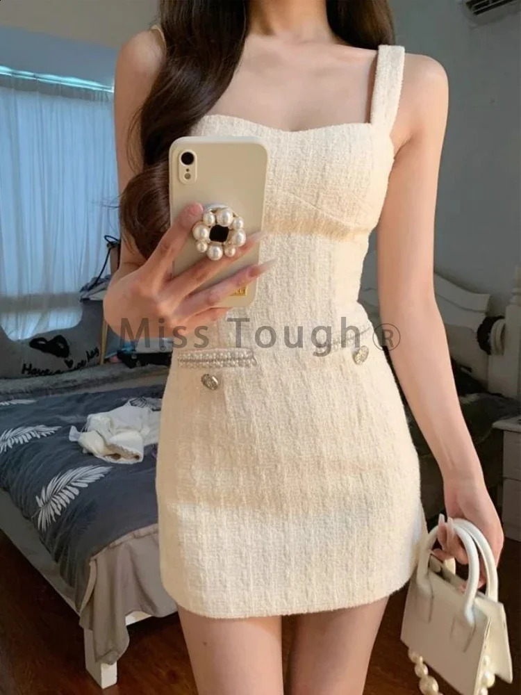 White France Vintage Two Piece Set Women Korean Slim Party Dress Suit Female Short Sweet CoatElegant Strap 2024 250122