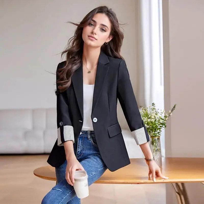 Autumn Winter Outerwears Blazer Woman In Coats Chaquetas Mujer Casaco Feminino Large Size Office Casual Blazers Jackets Tops 250106