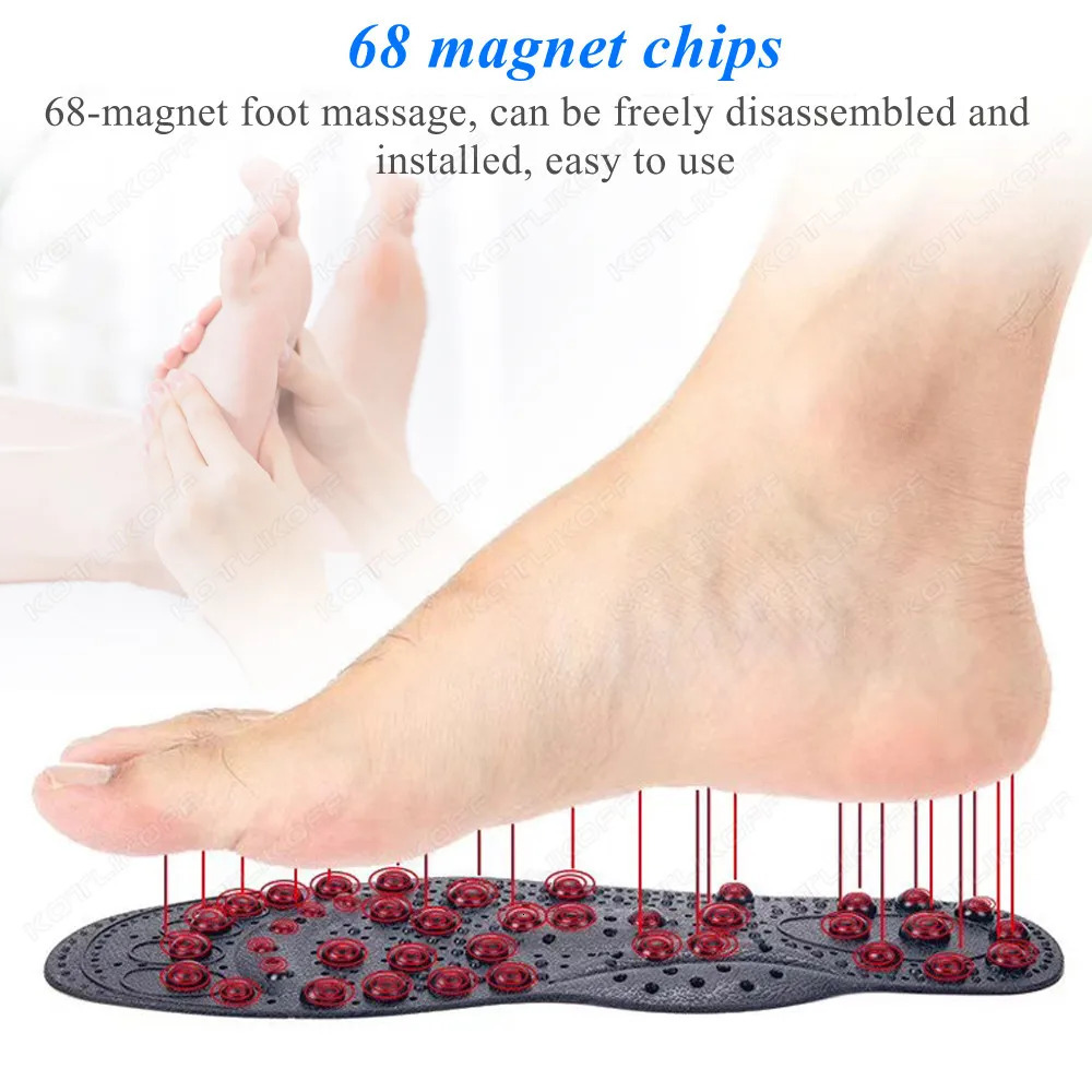 Magnetic Therapy Massage Insoles For Shoes Foot Acupressure Enhanced Magnetic Insole Point Therapy Feet Body Detox Insert Pads 250121