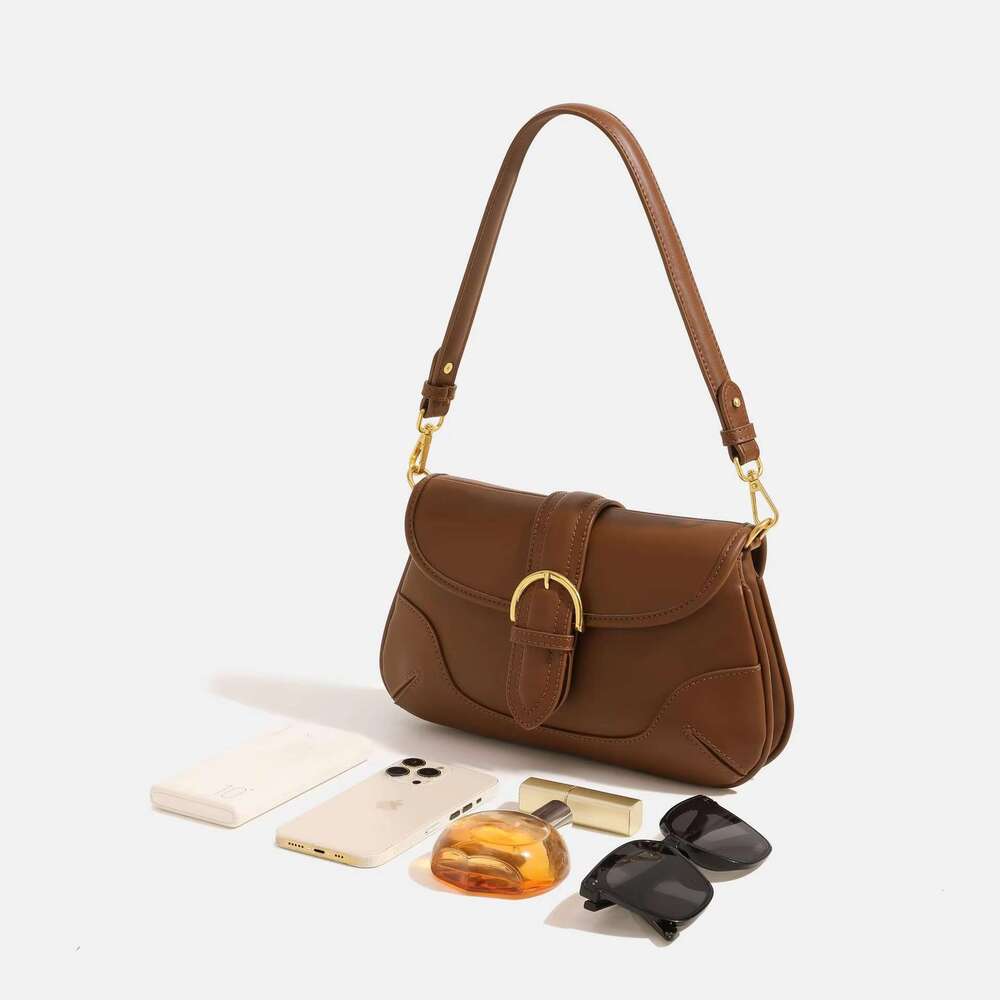 Maxdutti Underarm For Women's 2023 New Shoulder Small Market Retro Lock Buckle Crossbody Saddle Bag Ladies