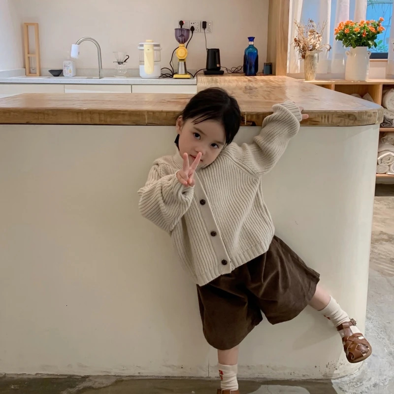 Spring Baby Girls Boys Sweater Autumn Fashion Knitted Hooded Cardigan Versatile Jacket Coat Kids Infant Cardigans Clothes 250120