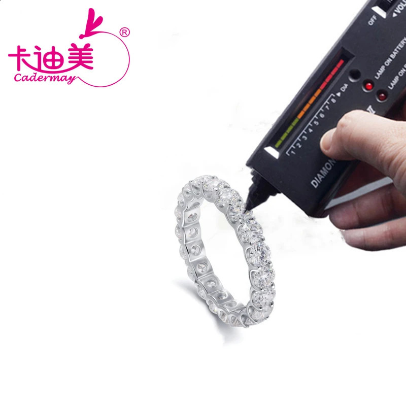 Cadermay High Quality 925 Silver 3MM Eternal D VVS Ring Wedding Party Gift 250110